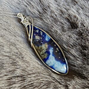 Afghaniet met Pyriet wrap 925 sterling silver