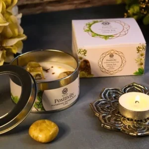 Green Tree Edelsteen Kaars Positiviteit Groene Thee 70g