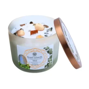 Green Tree Edelsteenkaars Innerlijke Groei Mint 256g