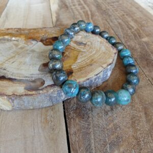 Handmade armband van Pyriet in moedergesteente kralen 16cm