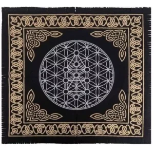 Katoenen altaarkleed 24"x24" Flower of Life