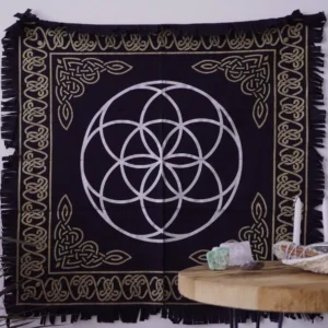 Katoenen altaarkleed 24"x24" Seed of Life