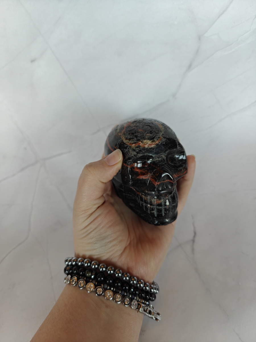 Skull zwarte toermalijn cirkel