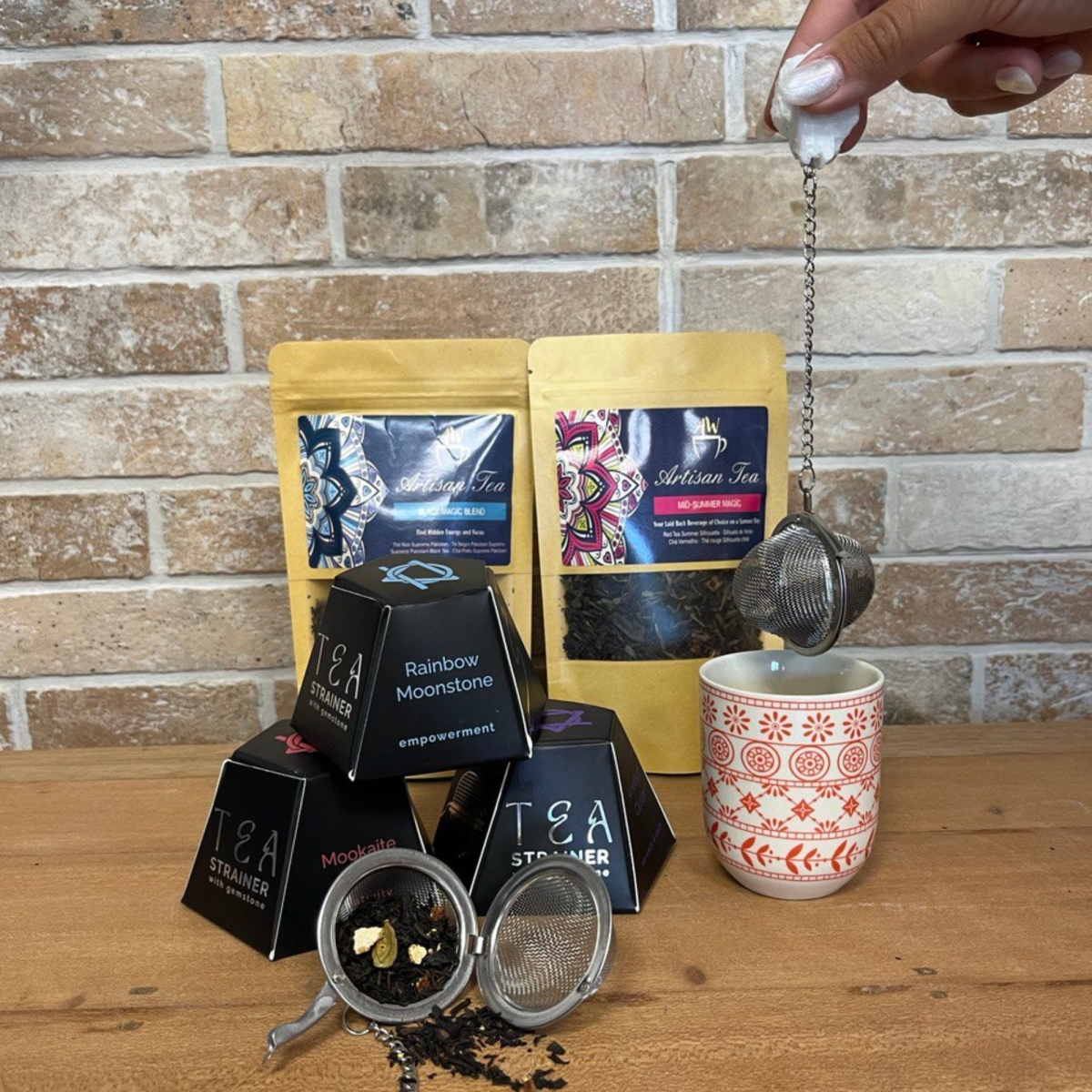 Rauwe Kristal Edelsteen Theezeefje - Rotskwarts