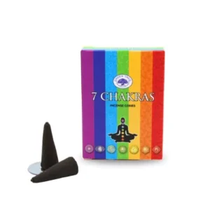 Green Tree 7 Chakra Cones
