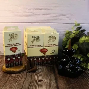 Green Tree Jumbo Backflow Cones White Sage & Dragon's blood