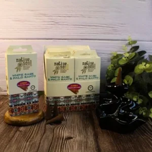 Green Tree Jumbo Backflow Cones White Sage & Palo Santo