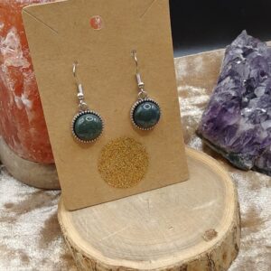 Oorbellen met cabochons Indian Agaat