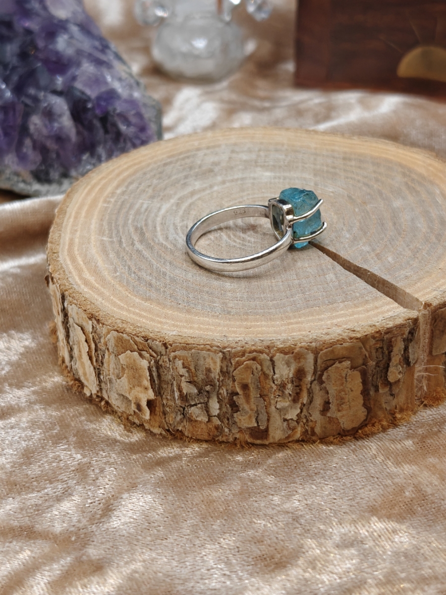 Ring Apatiet ruw - 925SS - Maat 6