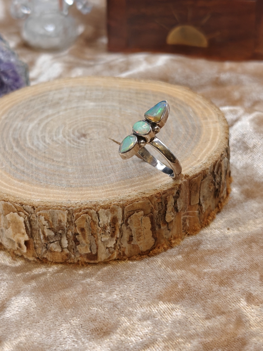 Ring Ethiopisch Opaal - 925SS - Maat 6