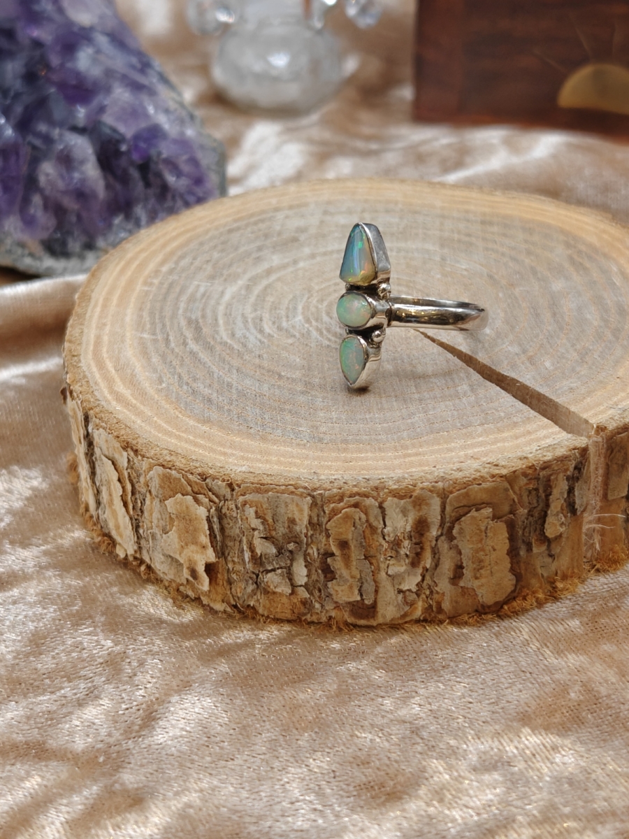Ring Ethiopisch Opaal - 925SS - Maat 6