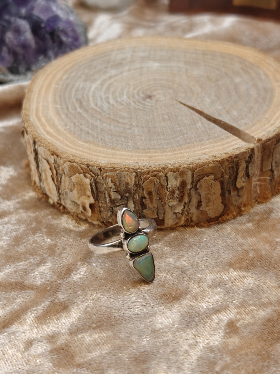 Ring Ethiopisch Opaal - 925SS - Maat 6