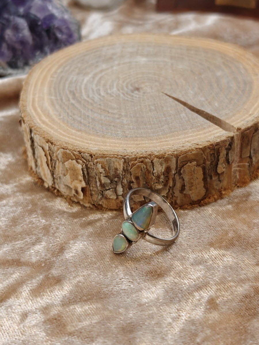 Ring Ethiopisch Opaal - 925SS - Maat 6