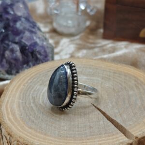 Ring Labradoriet - 925SS - Maat 8