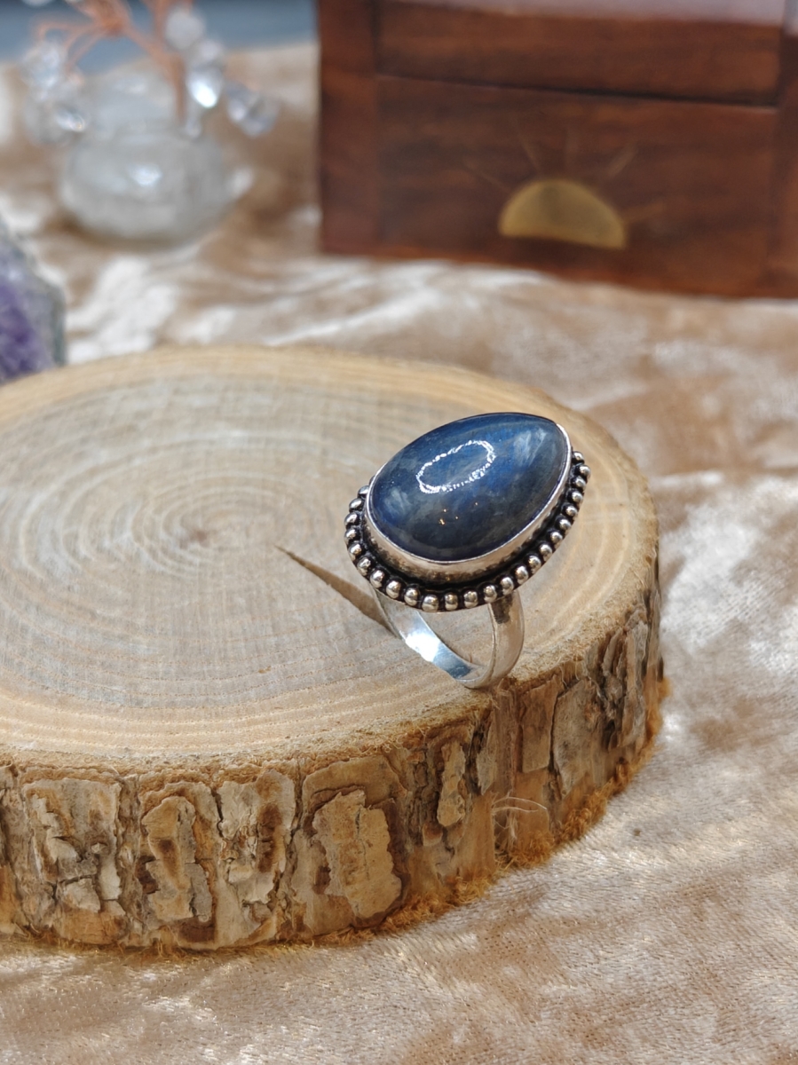 Ring Labradoriet - 925SS - Maat 8