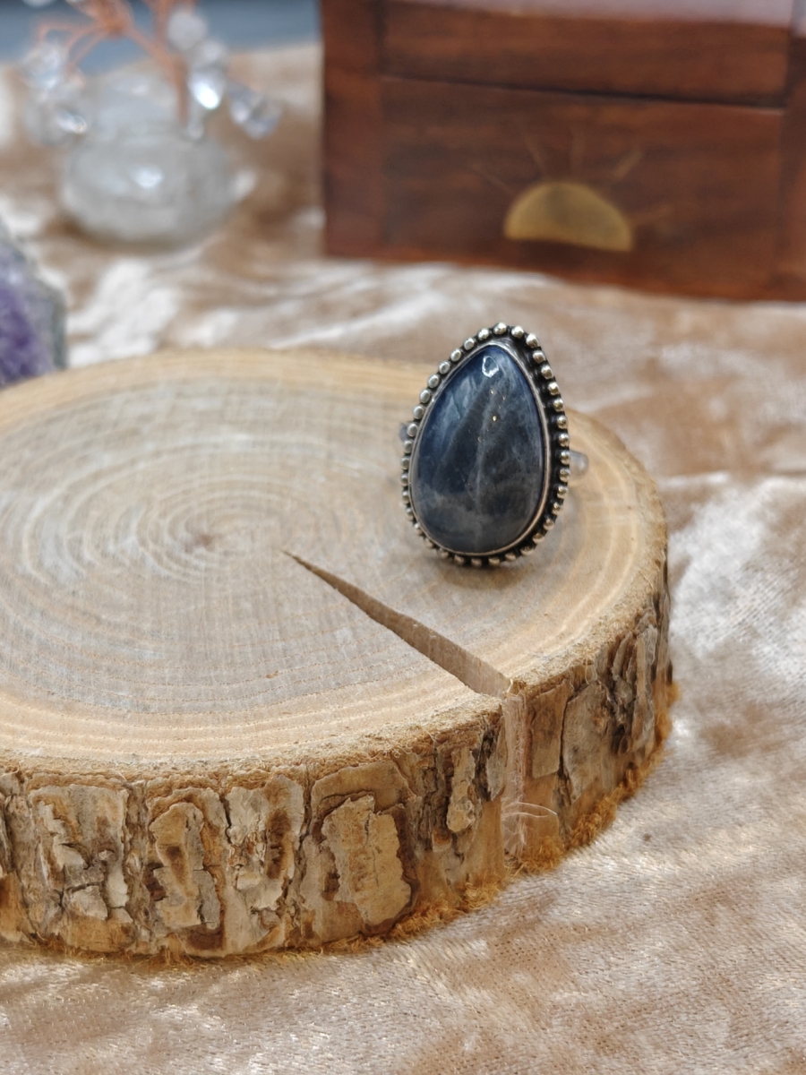 Ring Labradoriet - 925SS - Maat 8
