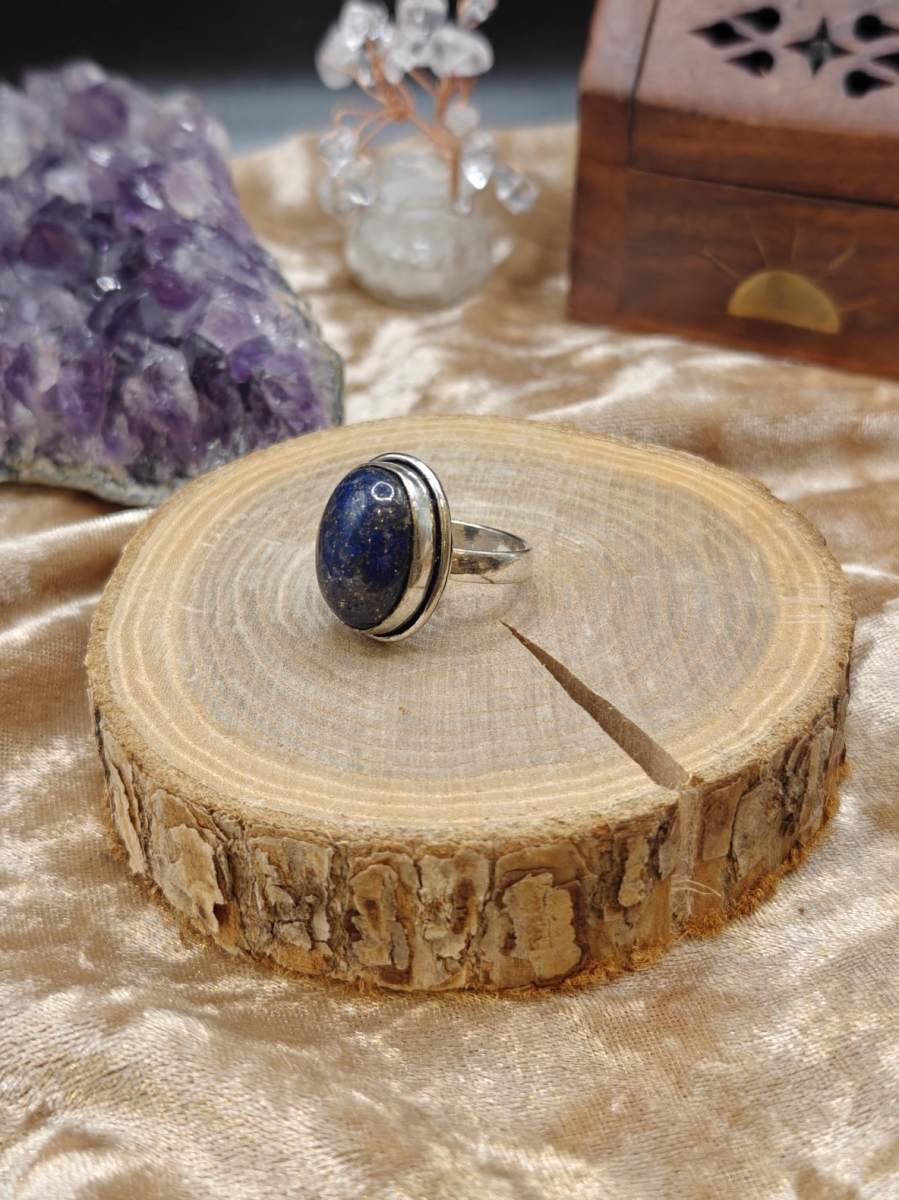 Ring Lapis Lazuli - 925SS - Maat 6,5