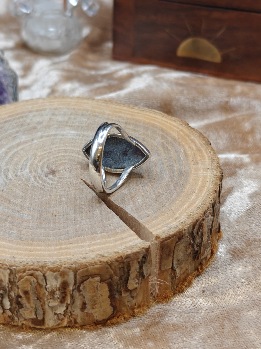 Ring Robijn in Kyaniet - 925SS - Maat 5,5