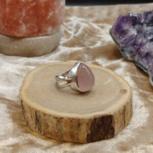Ring met Rozenkwarts 925 Sterling Silver - Maat volgt