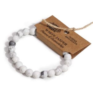 Power Armband - Witte Jaspis