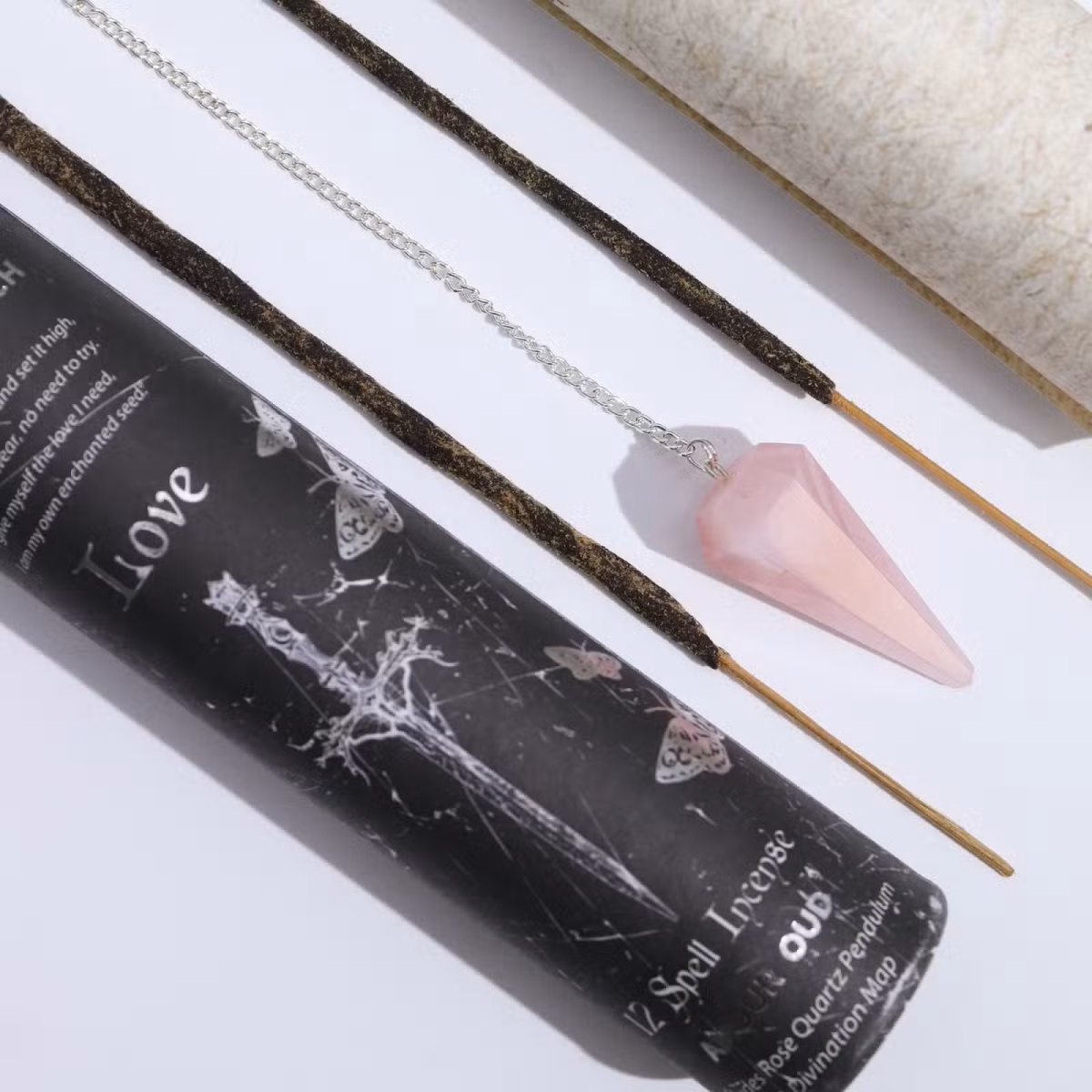 Ancient witch - Spreuk Wierook met pendel en pendelkaart - Love