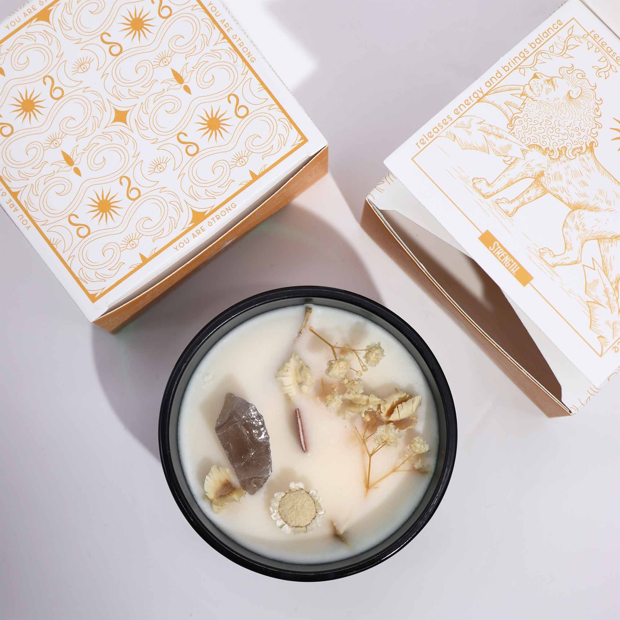 Hop Hare Crystal Magic Flower Candle - The Lion - Afbeelding 4