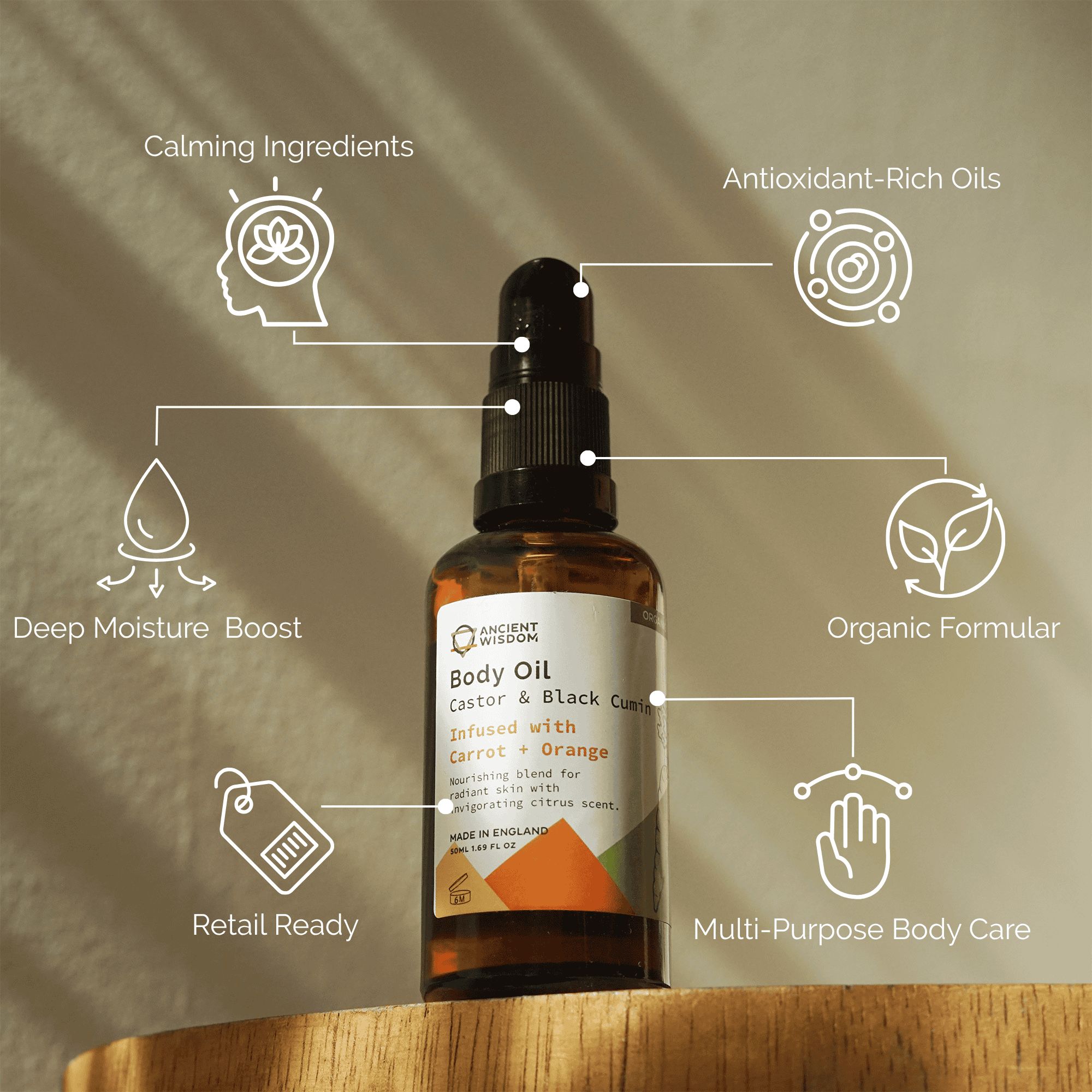 Organic Body Oil 50ml - Carrot & Orange - Afbeelding 5