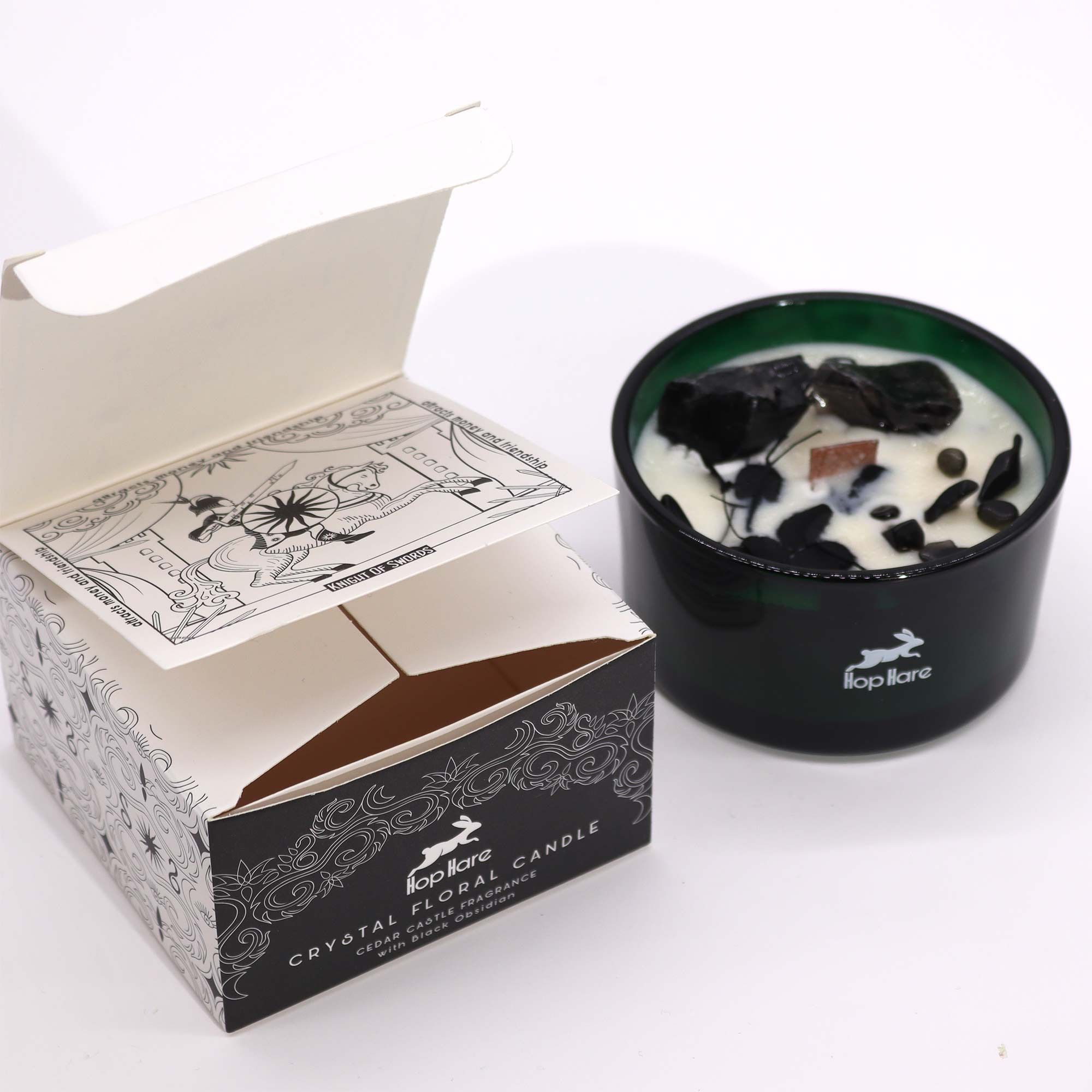 Hop Hare Crystal Magic Flower Candle - The King of Swords - Afbeelding 6