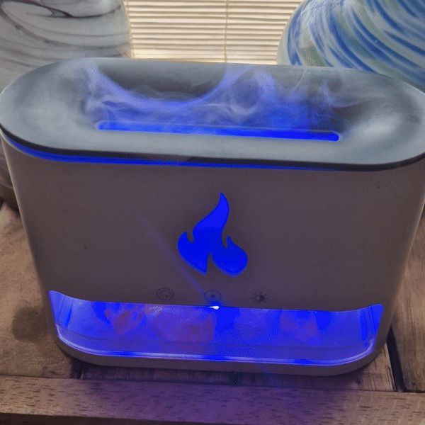 Blaze Aroma Diffuser - Himalayan Salt Chamber - USB-C - Flame Effect (Salt included) - Afbeelding 4