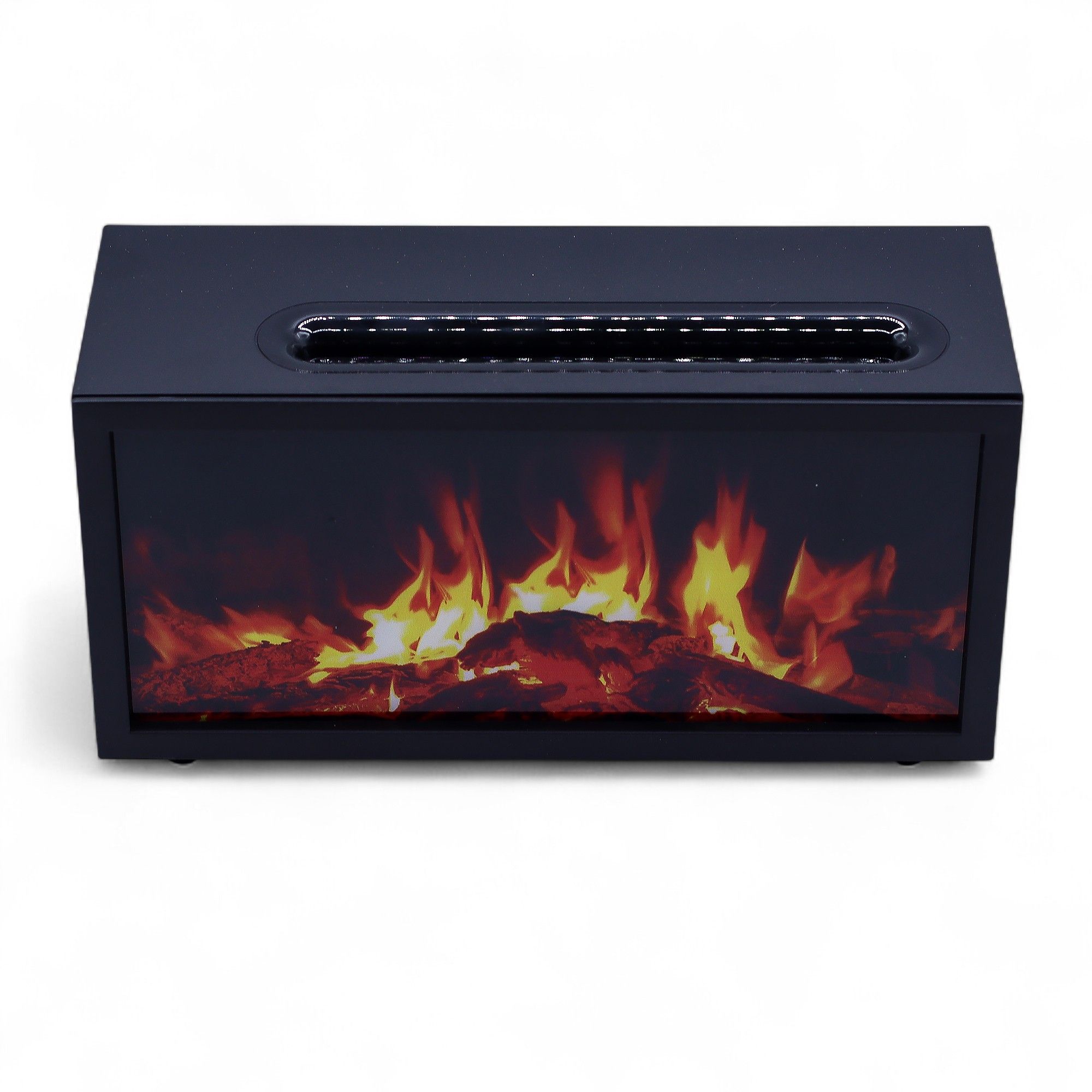 Flame Effect Aroma Diffuser with Birdsound - Black USB - Colour Change - Afbeelding 4