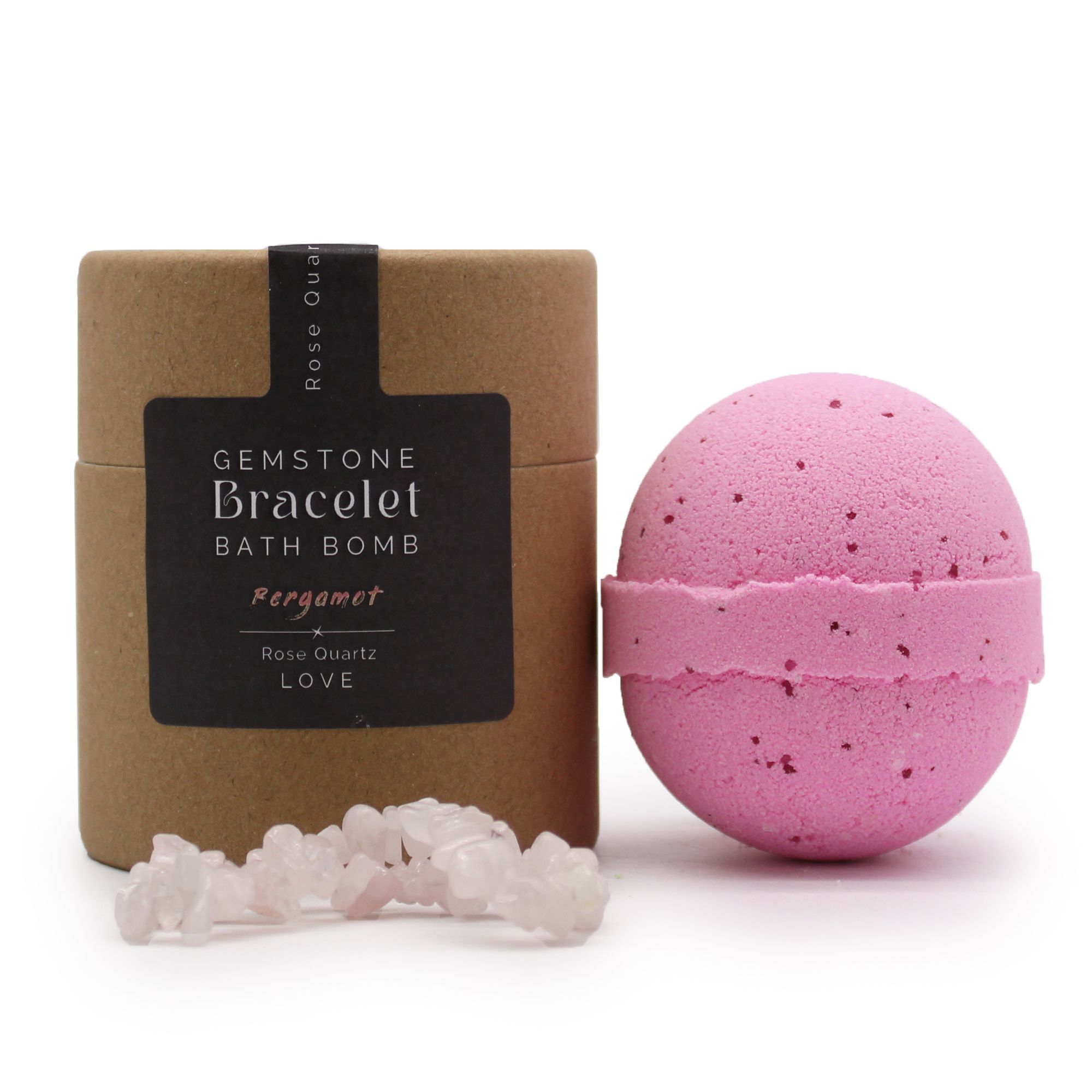 Rose Quartz Gem Bracelet Bath Bomb - Afbeelding 3