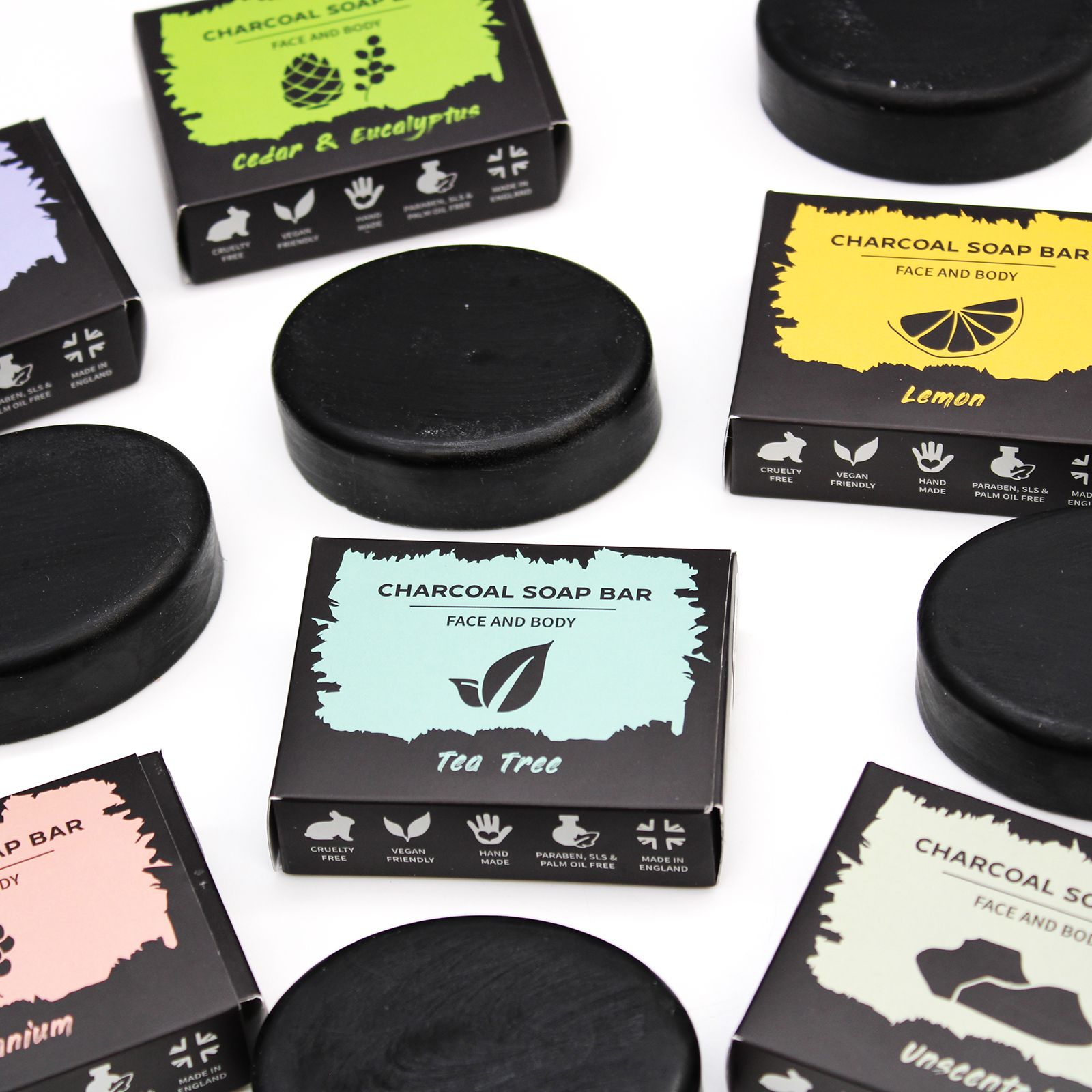 Charcoal Soap 85g - Lavender - Afbeelding 2