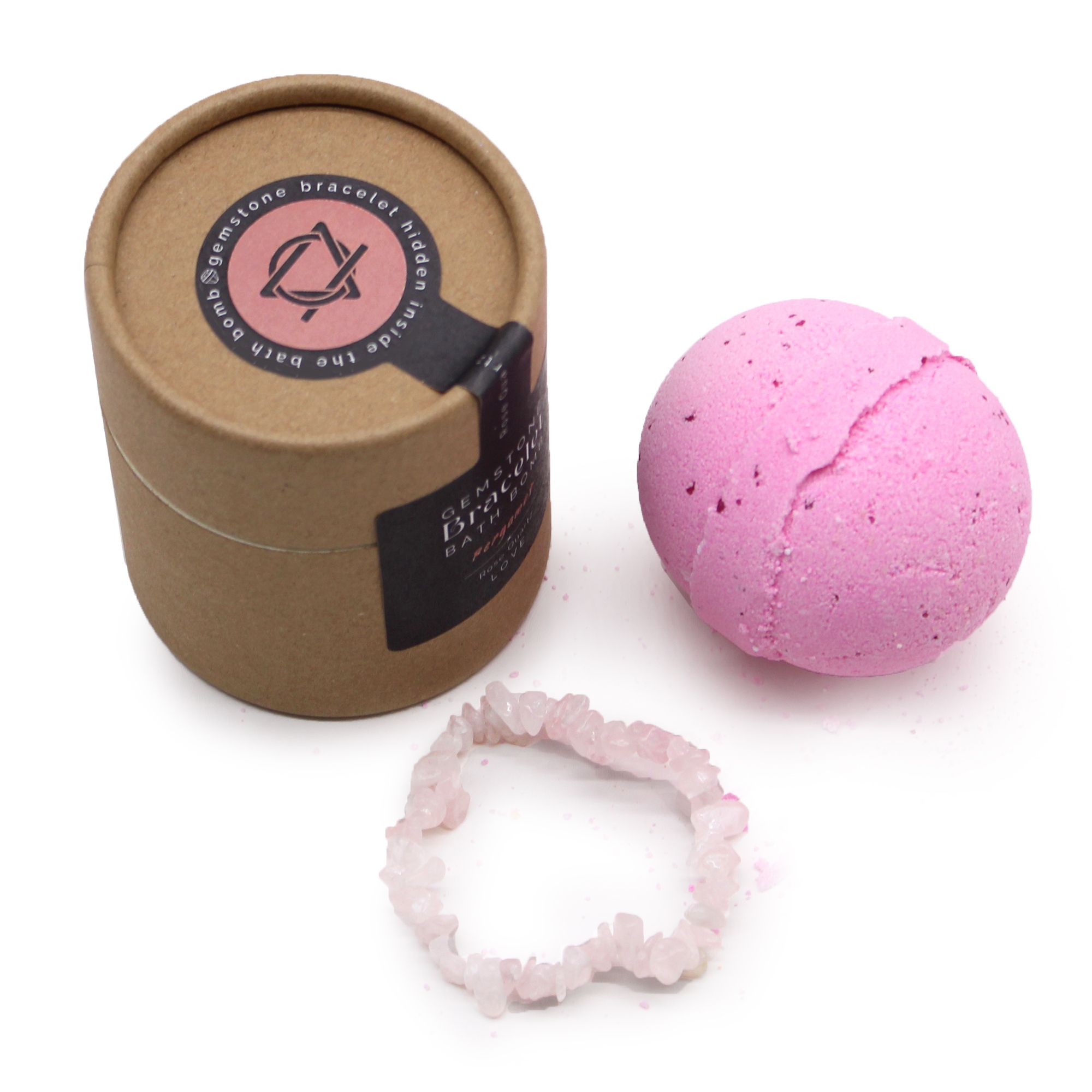 Rose Quartz Gem Bracelet Bath Bomb - Afbeelding 4