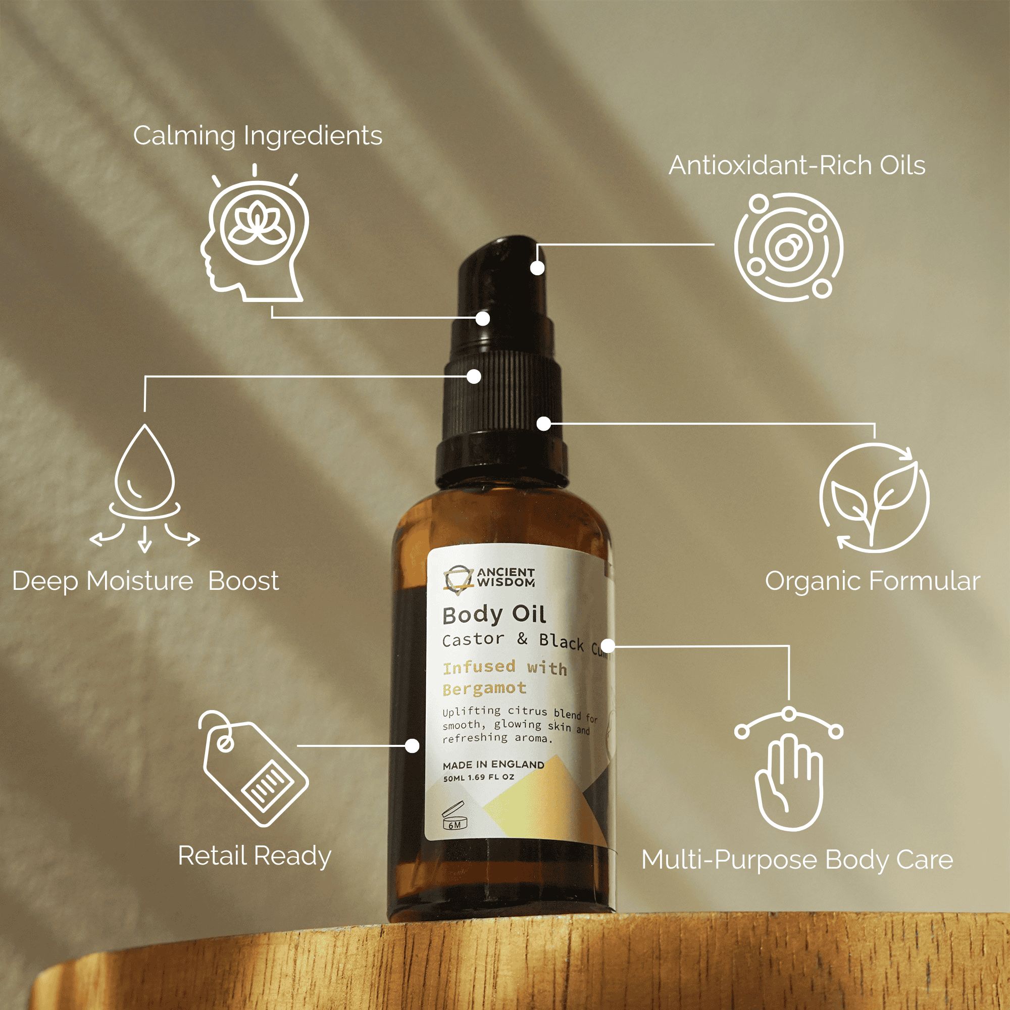 Organic Body Oil 50ml - Bergamot - Afbeelding 4