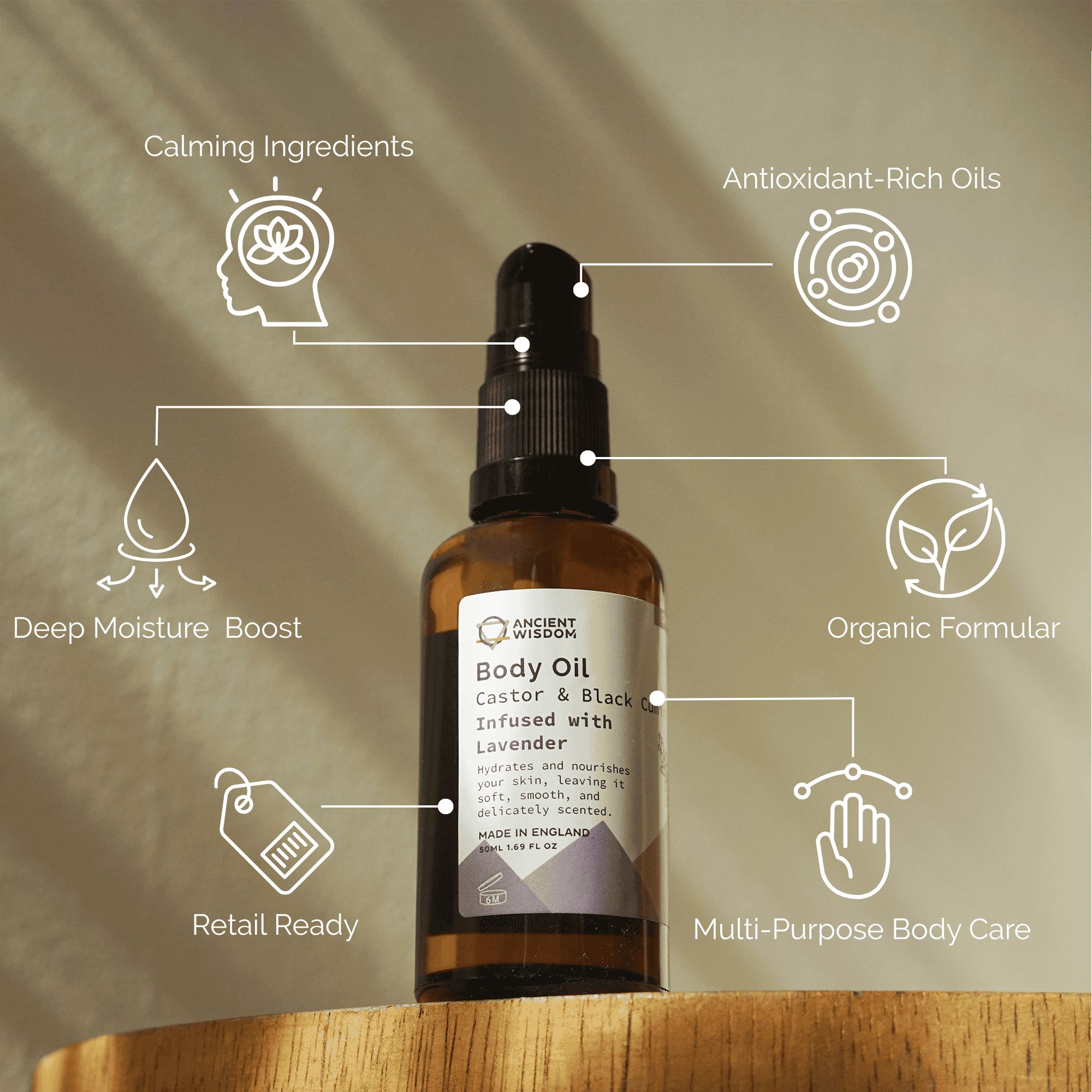 Organic Body Oil 50ml - Lavender - Afbeelding 5