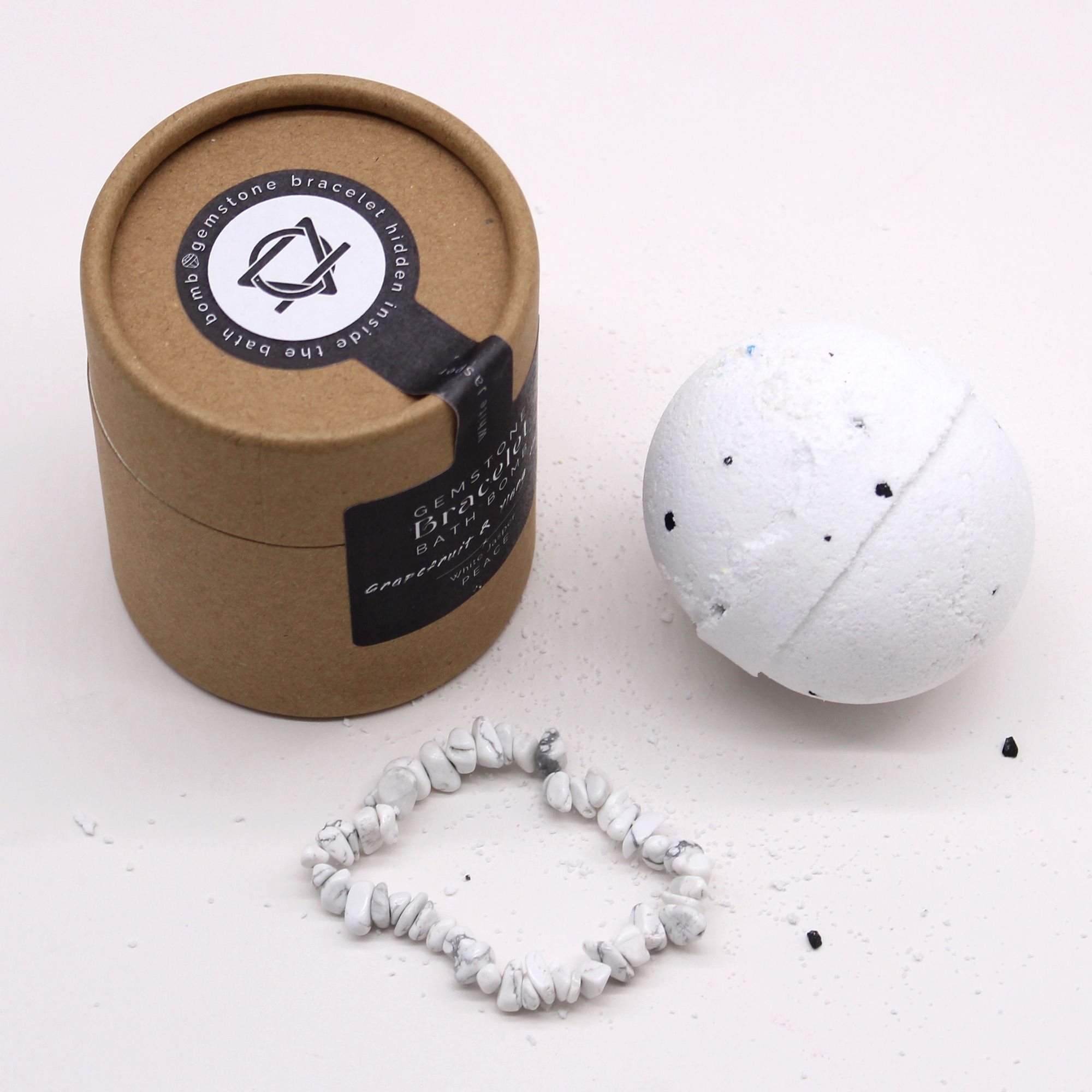 White Jasper Gem Bracelet Bath Bomb - Afbeelding 6