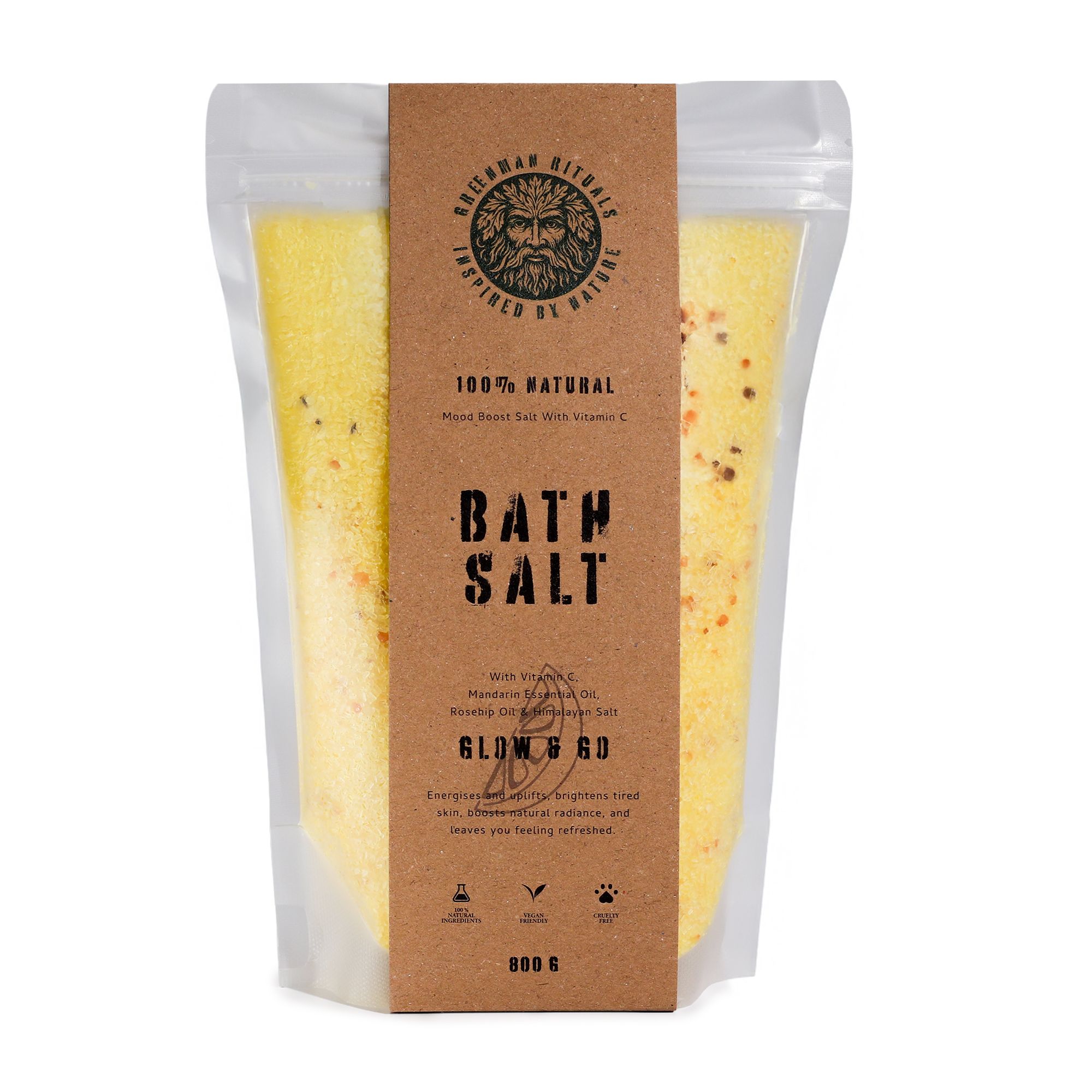Greenman Rituals Vitamin C & Mandarin Epsom Bath Salt – Glow & Go - Afbeelding 4