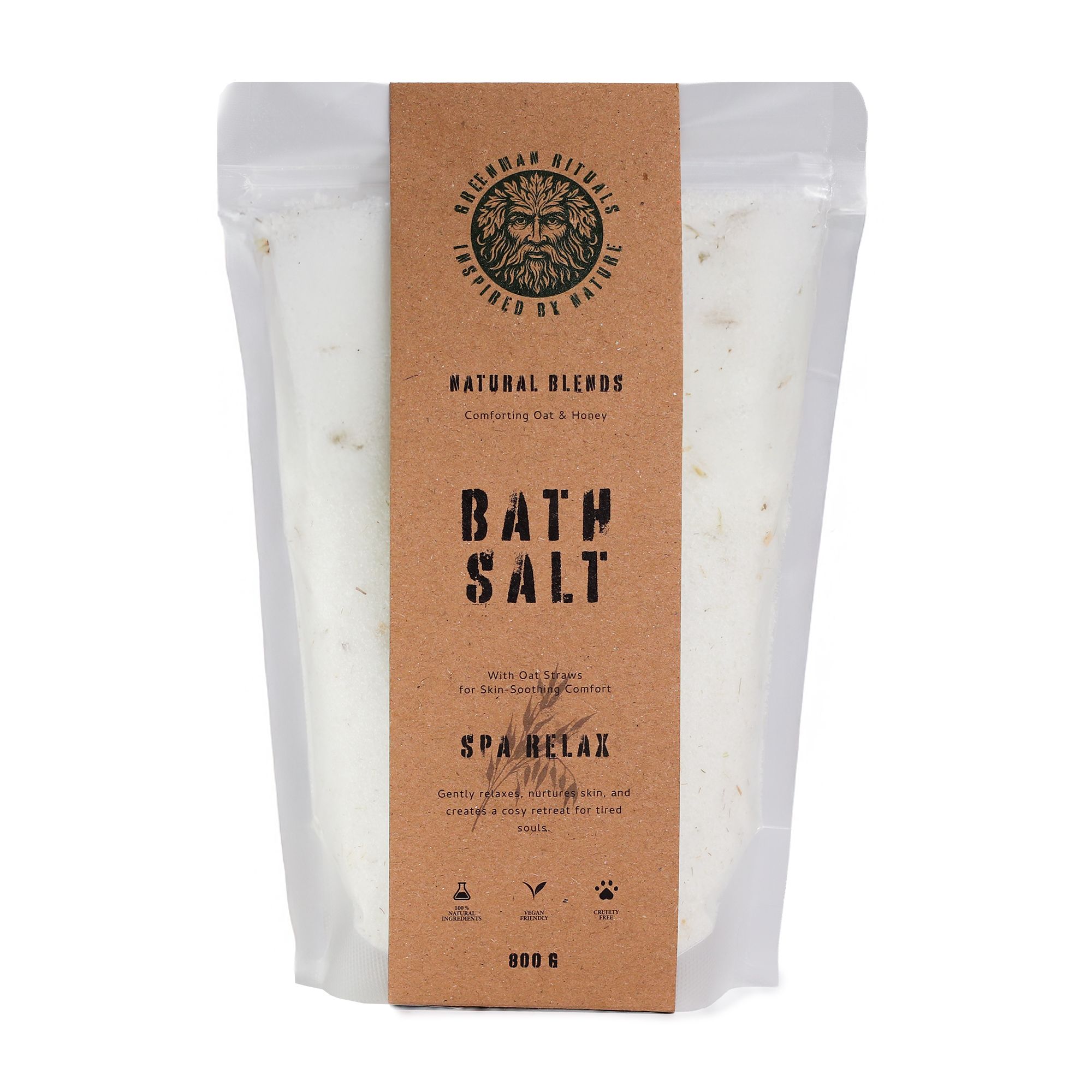 Greenman Rituals Oat & Honey Epsom Bath Salt – Spa Relax Blend - Afbeelding 2