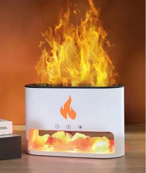 Blaze Aroma Diffuser - Himalayan Salt Chamber - USB-C - Flame Effect (Salt included) - Afbeelding 2