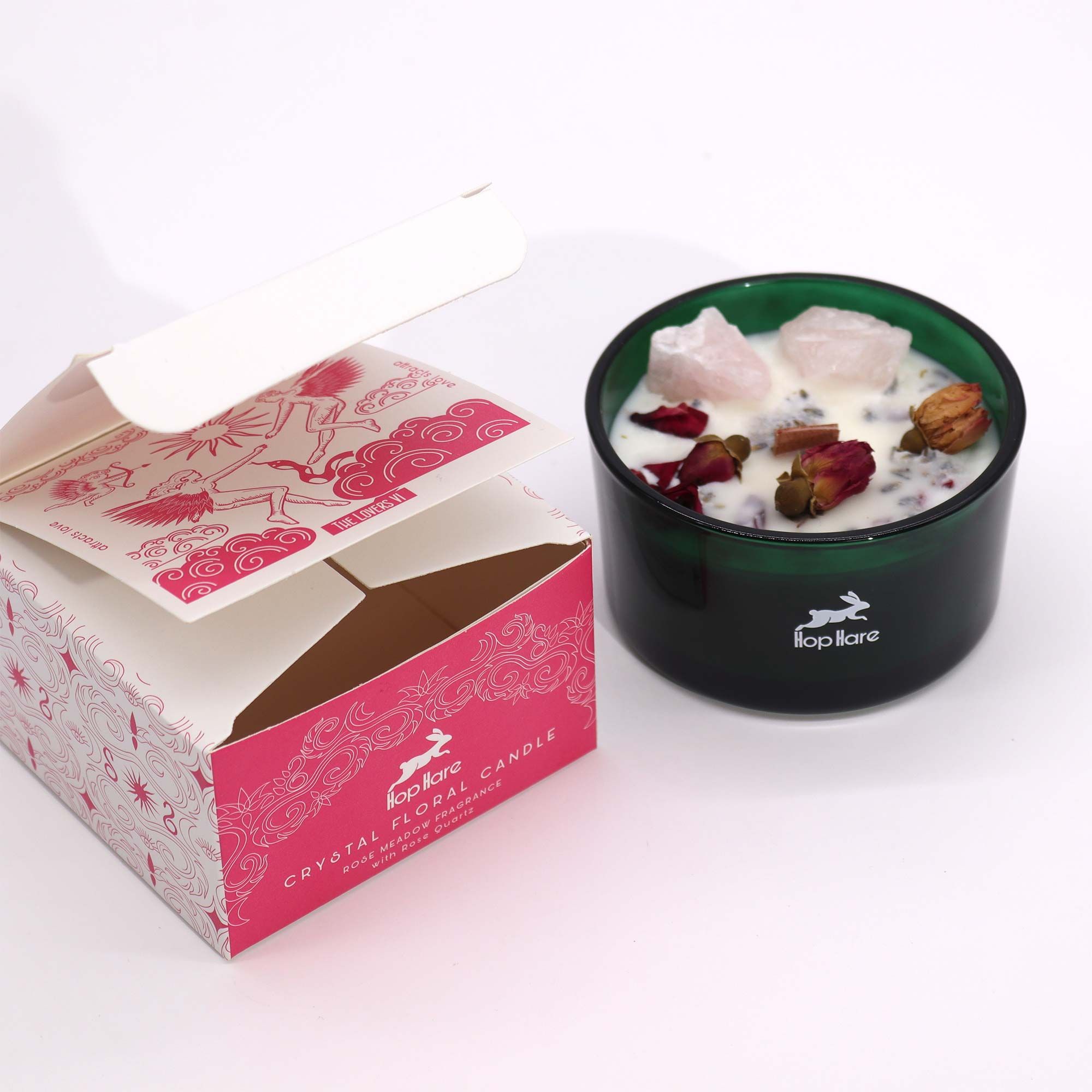 Hop Hare Crystal Magic Flower Candle - The Lovers - Afbeelding 7