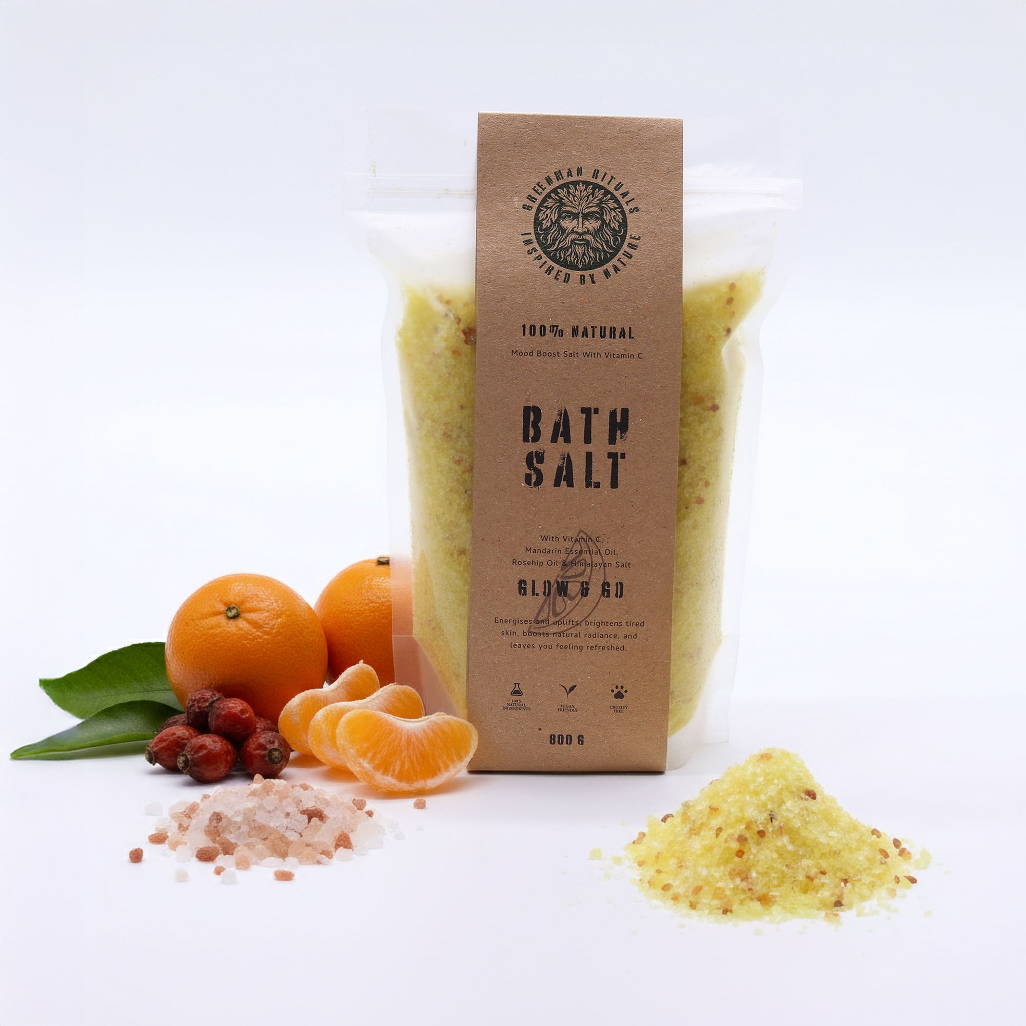 Greenman Rituals Vitamin C & Mandarin Epsom Bath Salt – Glow & Go - Afbeelding 3