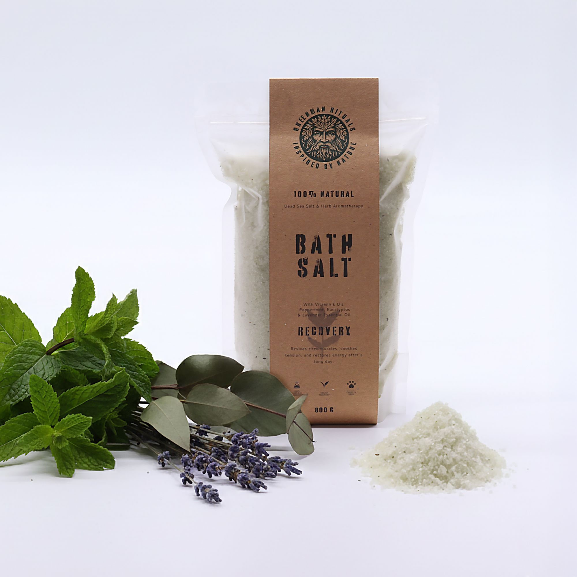 Greenman Rituals Menthol Aromatherapy Epsom Bath Salt – Recovery - Afbeelding 3