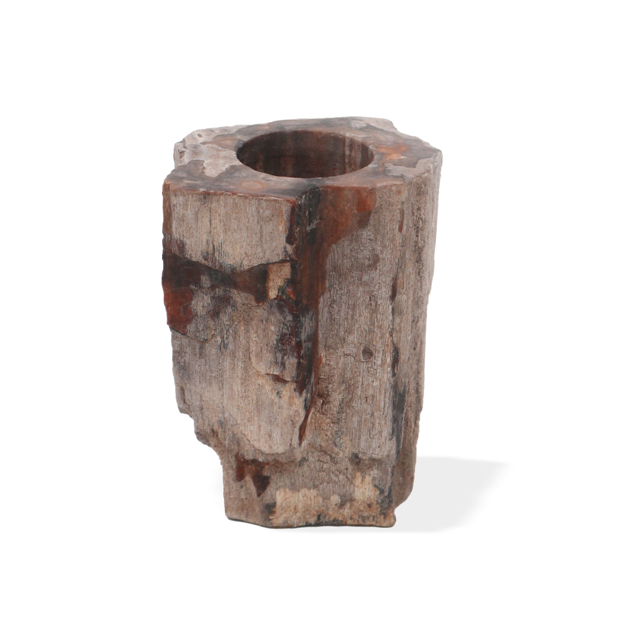 Petrified Wood Candle Holder - Single Tall - Afbeelding 4