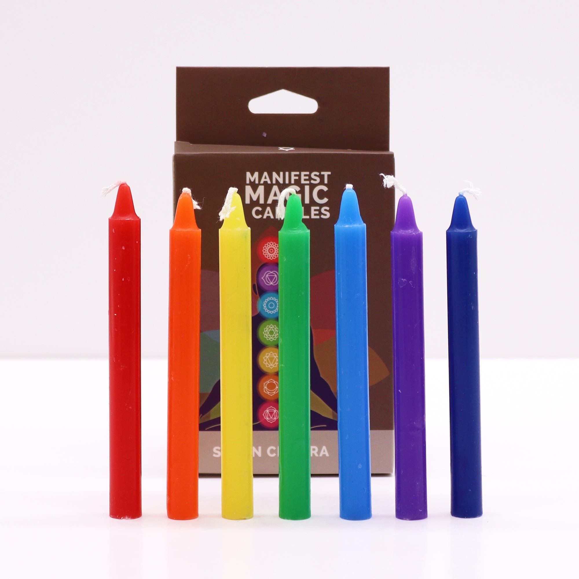 Seven Chakra Manifest Candles (pack of 7) - Afbeelding 2