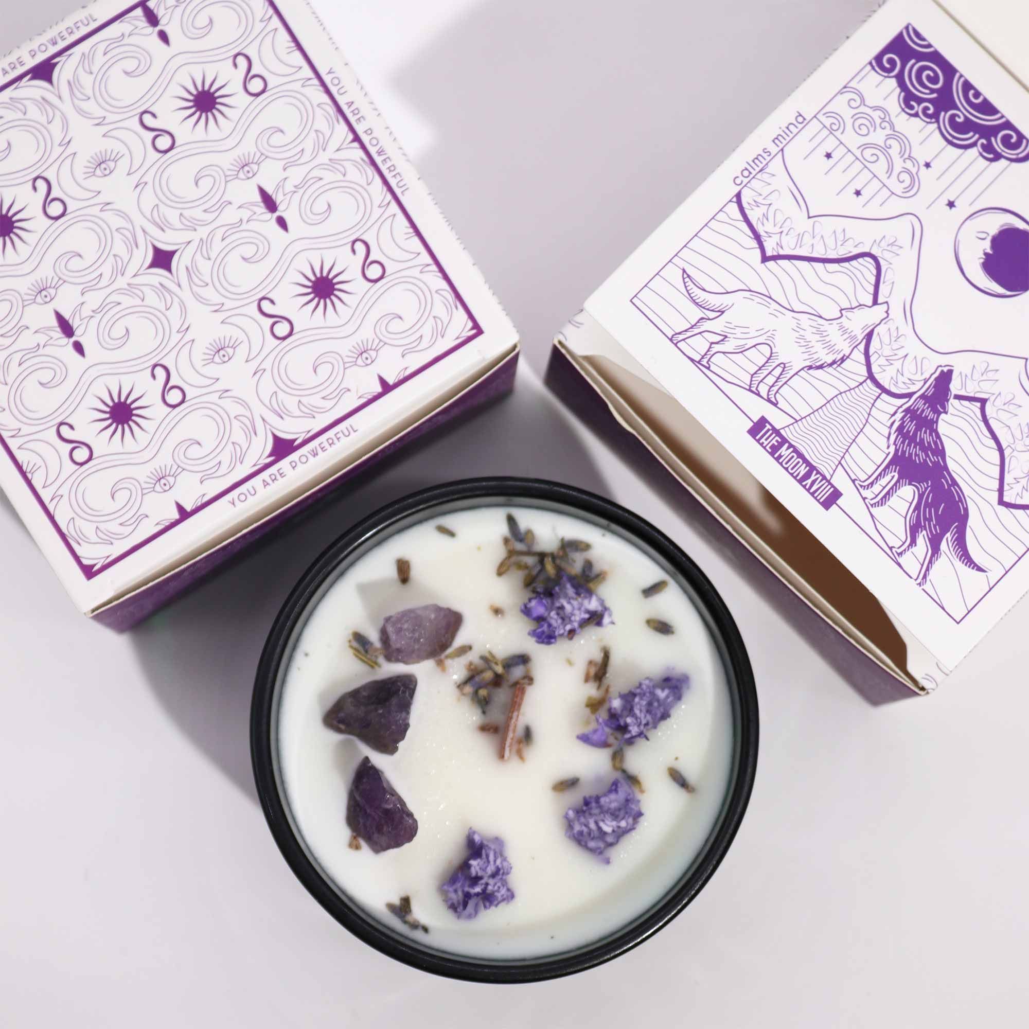 Hop Hare Crystal Magic Flower Candle - The Moon - Afbeelding 4